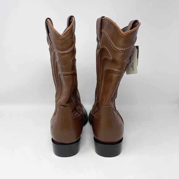 Dingo Montana Western‎ Boot Mens 10D Brown Leather Embroidered Rounded Toe - Picture 3 of 10
